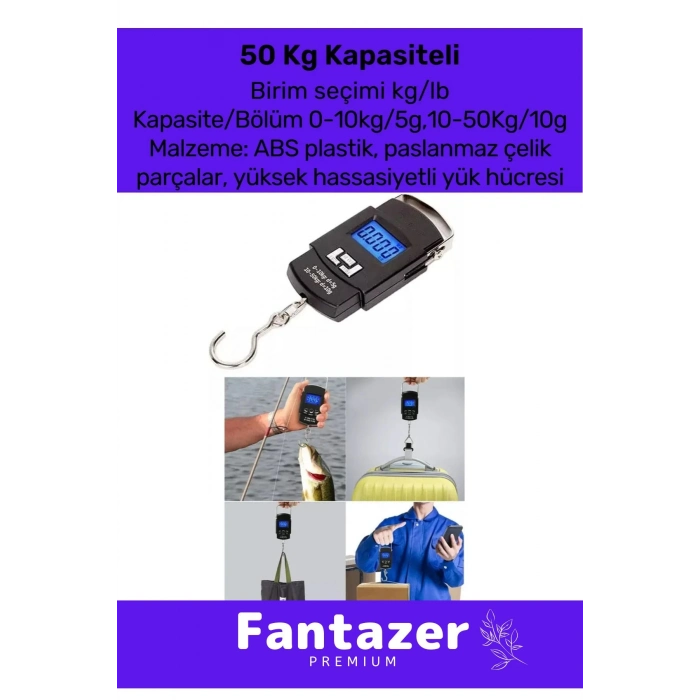 Seyahat Bavul Ağırlık Tartı Dijital Çok Amaçlı Taşınabilir Bagaj Tartısı Max 50 Kg