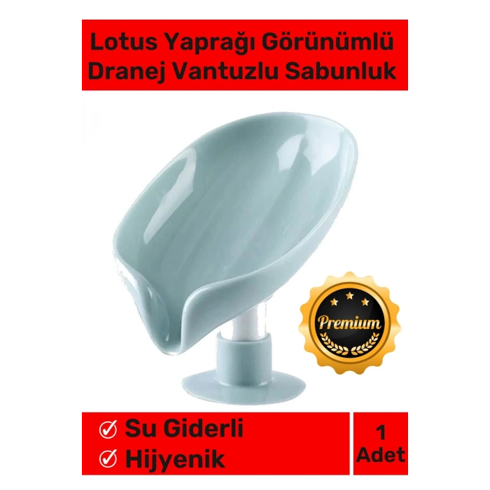 Şık Tasarım Tezgah Üstü Mutfak Banyo Bulaşık Lavabo Vantuzlu Su Tutmaz Giderli Katı Sabunluk