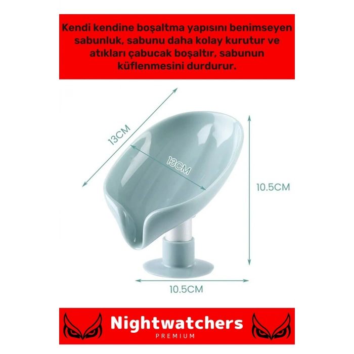 Şık Tasarım Tezgah Üstü Mutfak Banyo Bulaşık Lavabo Vantuzlu Su Tutmaz Giderli Katı Sabunluk