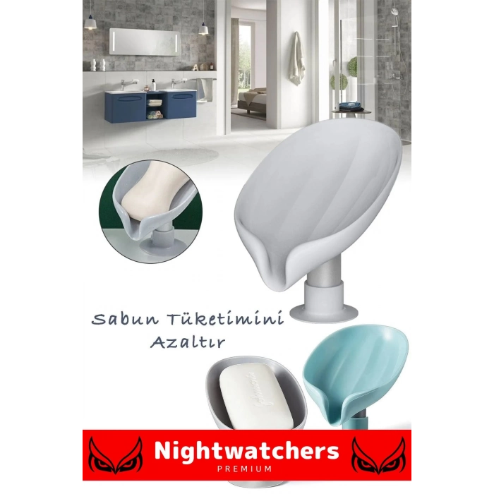 Şık Tasarım Tezgah Üstü Mutfak Banyo Bulaşık Lavabo Vantuzlu Su Tutmaz Giderli Katı Sabunluk