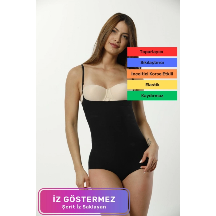Özel Üretim İz Göstermeyen Kaymaz Kadın Toparlayıcı Beden Daraltıcı Lazer Kesim Gögüs Altı Bady Korse