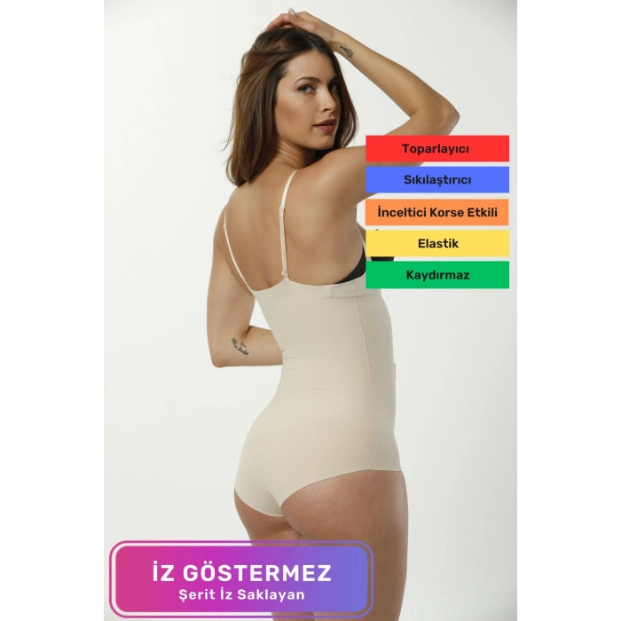 Özel Üretim İz Göstermeyen Kaymaz Kadın Toparlayıcı Beden Daraltıcı Lazer Kesim Gögüs Altı Bady Korse
