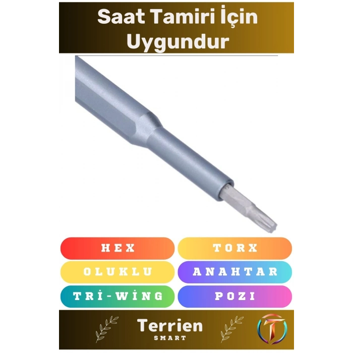 Smart Seri Çelik Tornavida Seti 24 Parça İthal Anti-Pas Alüminyum Alaşım Saklama Kutulu Oluklu