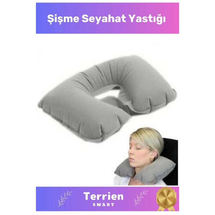 Smart Seri Çok Rahat Şişme Kullanışlı Pratik Ortopedik Seyahat Yumuşak Uyku Boyun Yastığı