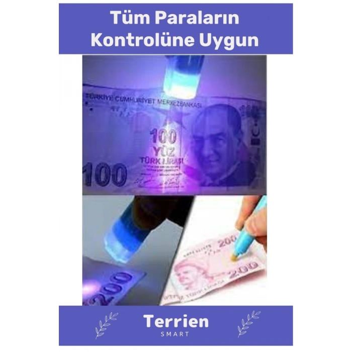 Smart Seri Işıklı Sahte Para Ayırt Etme Cihazı Kontrol Kalemi Ekonomik Pratik Kolay