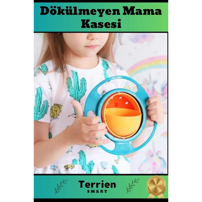Smart Seri Özel Tasarım Kolay Temizlenebilen Sağlıklı Malzeme Pratik Dökülmeyen Bebek Mama Kasesi