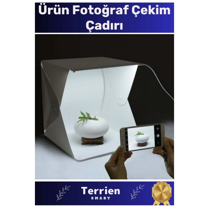 Smart Seri Yeni Üretim Beyaz Led Işıklı Katlanır Manyetik Devre Yapılı Stüdyo Kutusu Panel