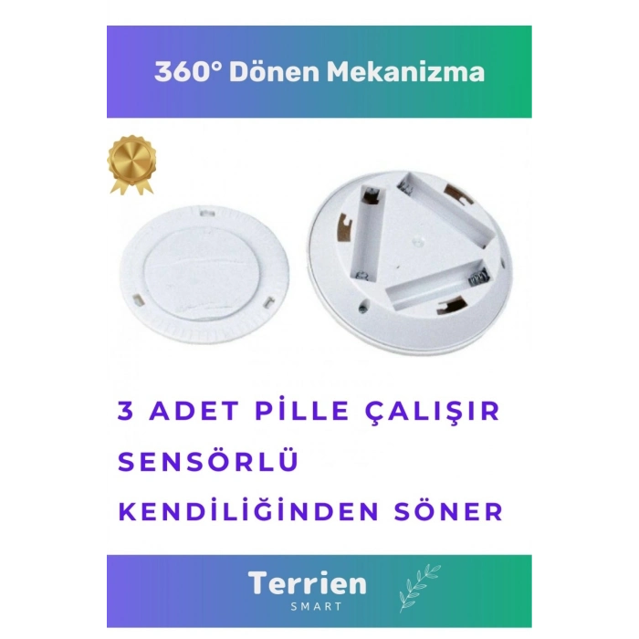 Smart Seri Yüksek Led Teknolojili Kaliteli Pratik Kolay Monte Hareket Sensörlü Aplik Pilli Lamba