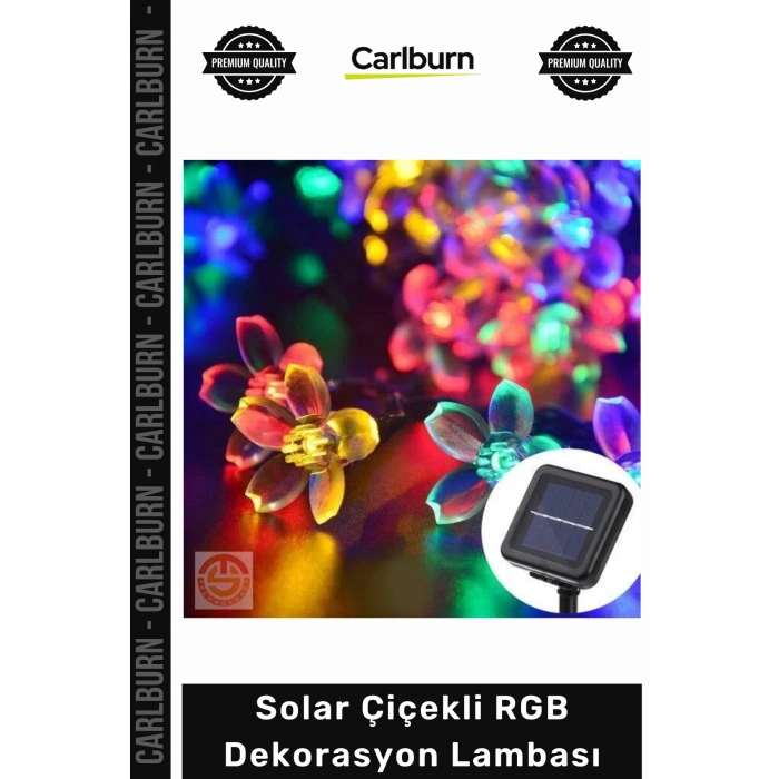 #Solar 30 Ledli Bahçe Dış Mekan Peyzaj Aydınlatma Güneş Enerjili Solar Çiçekli RGB Dekorasyon Lambası