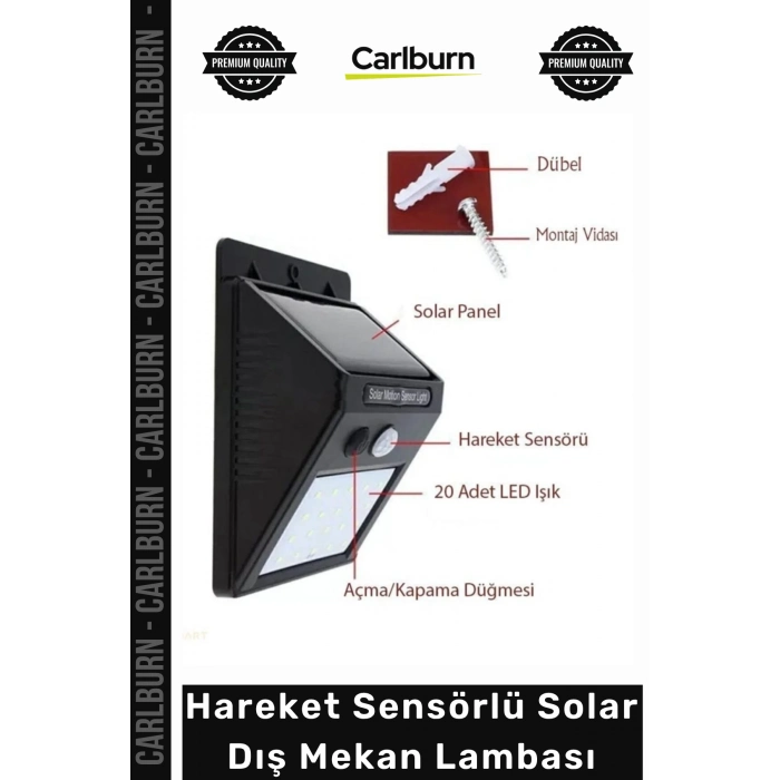 #Solar Bahçe Aydınlatma Güneş Enerjili Su Geçirmez Led Hareket Sensörlü Solar Dış Mekan Lambası