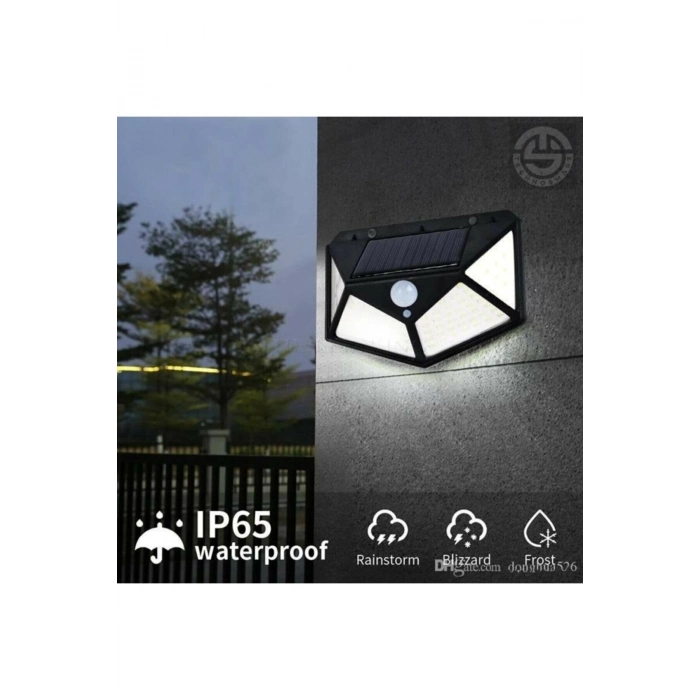 #Solar Dış Mekan Sensörlü Güneş Enerjili Su Geçirmez Solar Bahçe Aydınlatma Lambası 100 Led