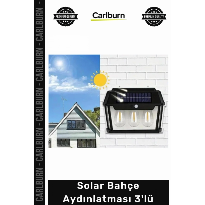#Solar Dış Mekan Güneş Enerjili Su Geçirmez Dekoratif Led Lamba Solar Bahçe Aydınlatması 3lü