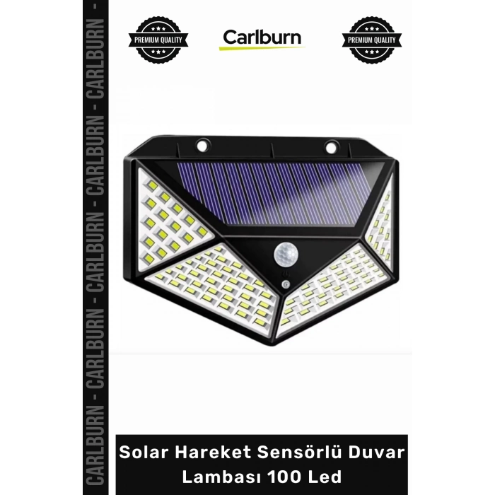 #Solar Dış Mekan Su Geçirmez Bahçe Aydınlatma Güneş Solar Hareket Sensörlü Duvar Lambası 100 Led