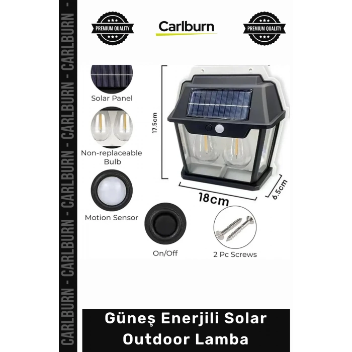 #Solar Güneş Enerjili Duvar Montajlı Şık Çevre Dostu Ekonomik Dayanıklı Solar Outdoor Lamba