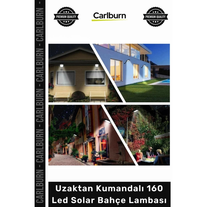 #Solar Güneş Enerjili Su Geçirmez Sensörlü Bahçe Uzaktan Kumandalı 160 Led Solar Bahçe Lambası