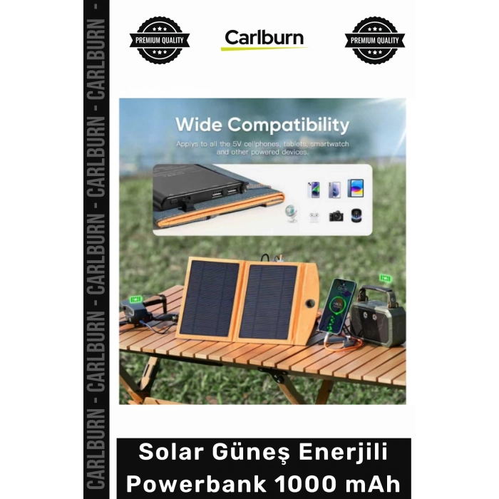 #Solar Kamp Karavan Taşınabilir Şarj Cihazı Hızlı TypeC USB Solar Güneş Enerjili Powerbank 1000mAh