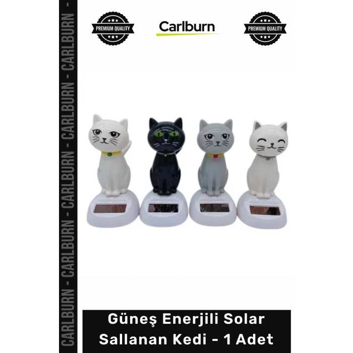 #solar Şans Getiren Dekoratif Araç Torpido Üstü Ofis Biblo Güneş Enerjili Solar Sallanan Kedi