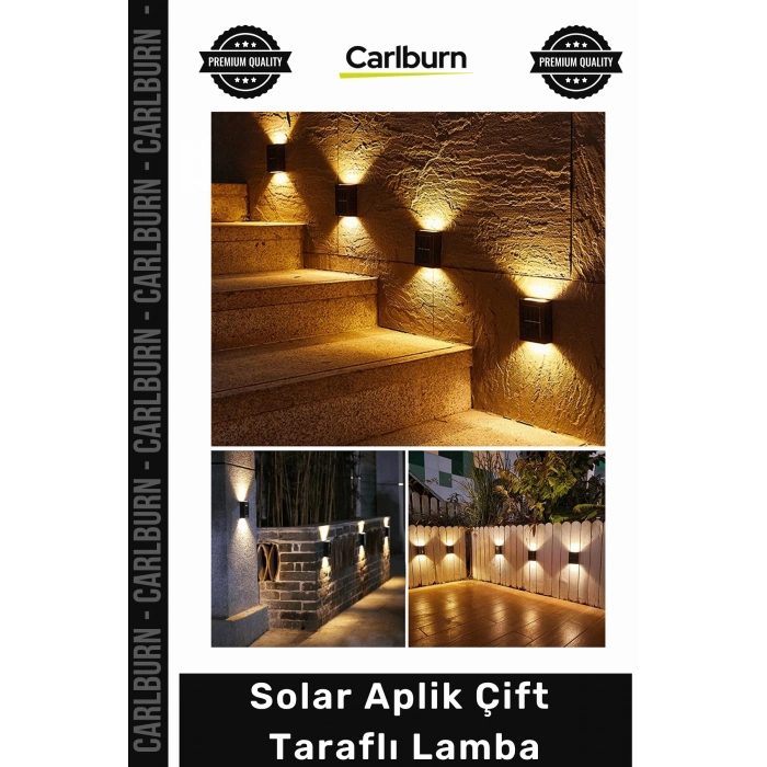 #Solar Yeni Model Güneş Enerjili Bahçe Aydınlatma Dekorasyon Dış Solar Aplik Çift Taraflı Lamba