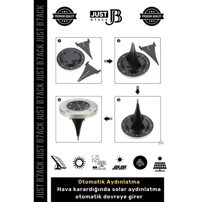 #SolarAydınlatma Su Geçirmez 8 Ledli Solar Güneş Enerji Bahçe Işık Aydınlatma Gün Işığı 16lı Lamba