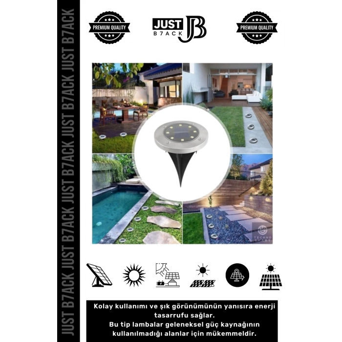 #SolarAydınlatma Su Geçirmez 8 Ledli Solar Güneş Enerjili Bahçe Işık Aydınlatma Gün Işığı 8li Lamba