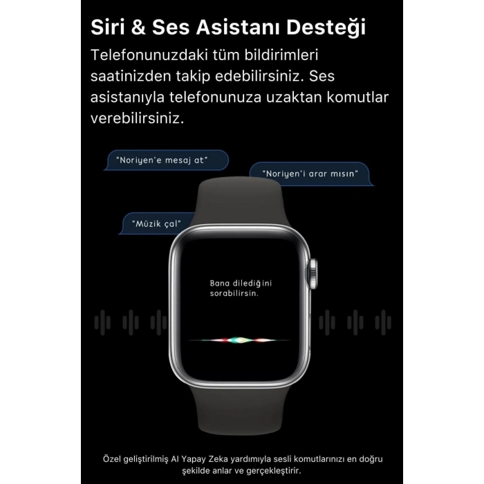 Su Geçirmez 45mm T700s Watch 7 Ios Android Sağlık Sensörlü Bluetooth Aramalı Alarm Akıllı Saat