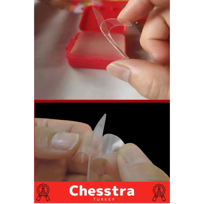 Süper Güçlü Kolay Çıkarılabilir İz Bırakmayan Çift Taraflı Kutulu Nano Şeffaf 60 Parça Bant 1 Adet