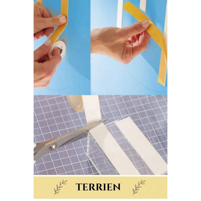 Süper Güçlü Uzun Ömürlü Kuvvetli Yapışkan Kolay Uygulanır İz Bırakmaz Çift Taraflı Köpük Bant