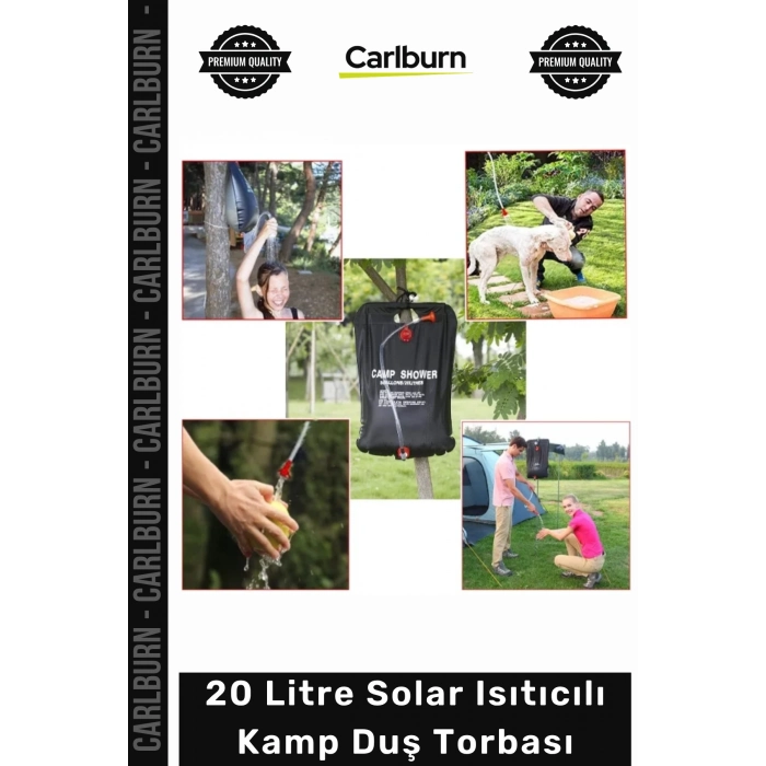 #SuTorbası Portatif Güneş Enerjili PVC Outdoor Su Çantası 20 Litre Solar Isıtıcılı Kamp Duş Torbası