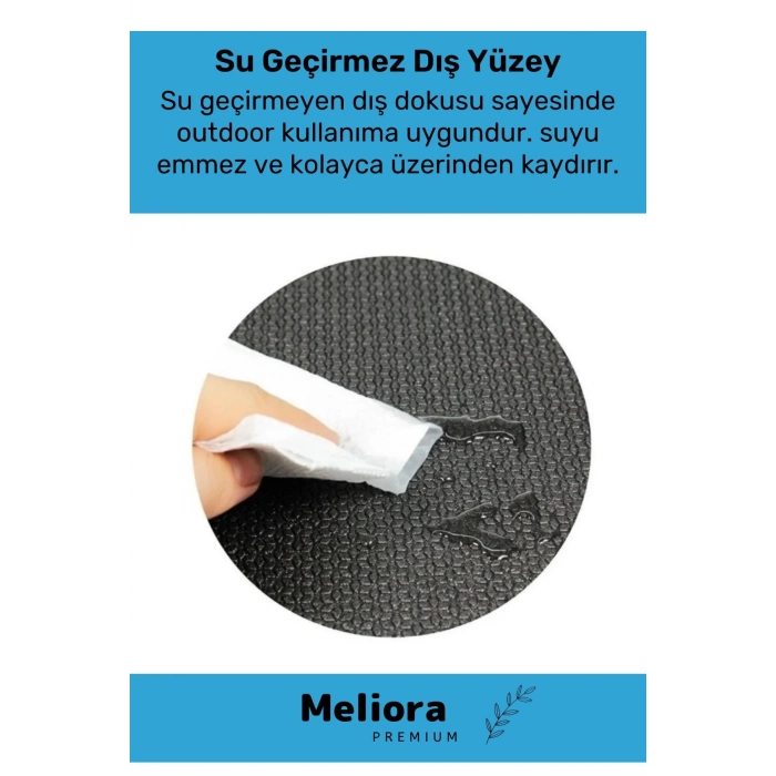 Taşıma Askılı Konfor Modeli Çift Taraflı Kaymaz Yoga Meditasyon Minderi Mavi Siyah Mat