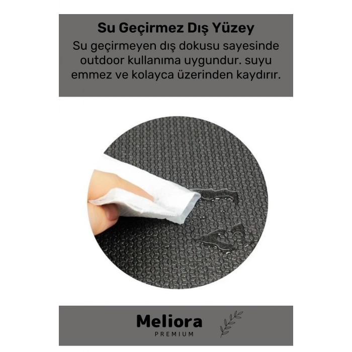 Taşıma Askılı Konfor Modeli Çift Taraflı Kaymaz Yoga Meditasyon Minderi Siyah Mat