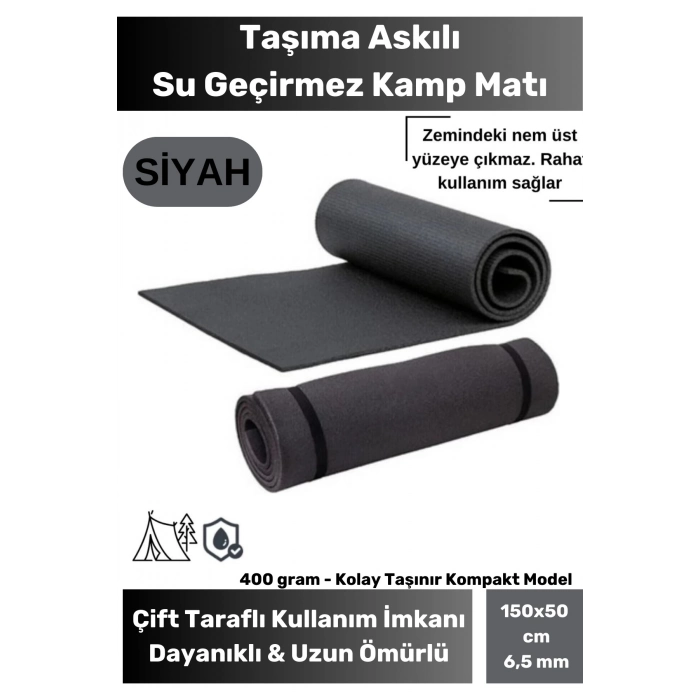 Taşıma Askılı Su Geçirmez Konforlu Kalın Rahat Çift Taraflı Kamp Zemin Çadır Uyku Matı Yer Minderi