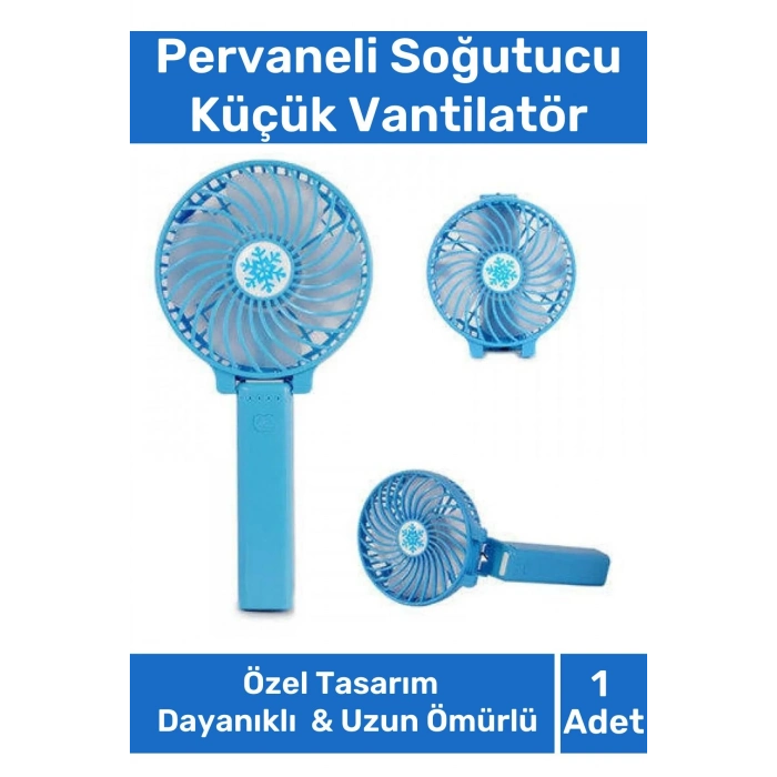 Taşınabilir Cep Boyu Usb Şarjlı 3 Kademeli Sessiz Mini Fan Pervaneli Soğutucu Küçük Vantilatör