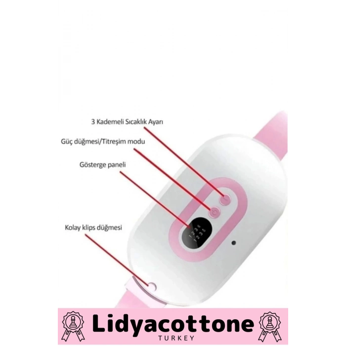Taşınabilir Titreşimli Isı Veren Sıcak Tutan Regl Ağrıları Dijital Bel Özel Gün Adet Masaj Kemeri