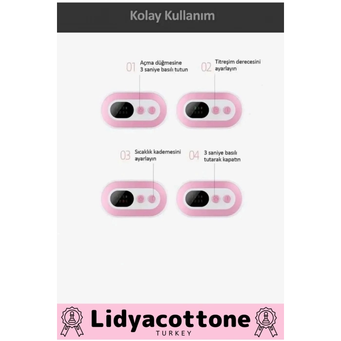 Taşınabilir Titreşimli Isı Veren Sıcak Tutan Regl Ağrıları Dijital Bel Özel Gün Adet Masaj Kemeri