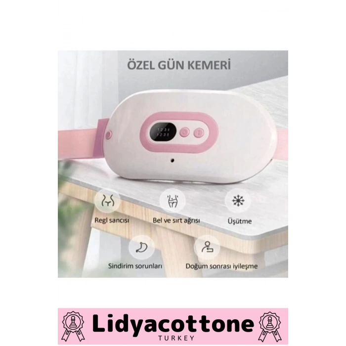 Taşınabilir Titreşimli Isı Veren Sıcak Tutan Regl Ağrıları Dijital Bel Özel Gün Adet Masaj Kemeri