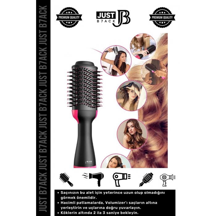 #FönTarağı 1200W 4 Vitesli Kademeli Hava Üflemeli Isı Ayarlı 2.5m Kablolu Saç Düzleştirme Fön Tarağı