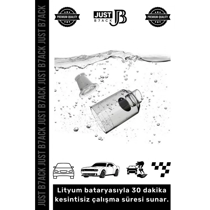 #OtoSüpürge 9000PA Çekiş Güçlü Emiş Gücü Hafif 4000mAh Lityum Pil Şarjlı Araç Süpürgesi