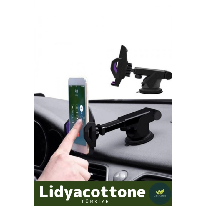 Teleskopik Telefon Tutucu Premium Dayanıklı Vantuzlu Sağlam Çok Fonksiyonlu 360 Derece Dönebilen