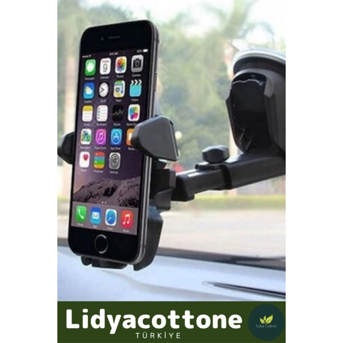 Teleskopik Telefon Tutucu Premium Dayanıklı Vantuzlu Sağlam Çok Fonksiyonlu 360 Derece Dönebilen