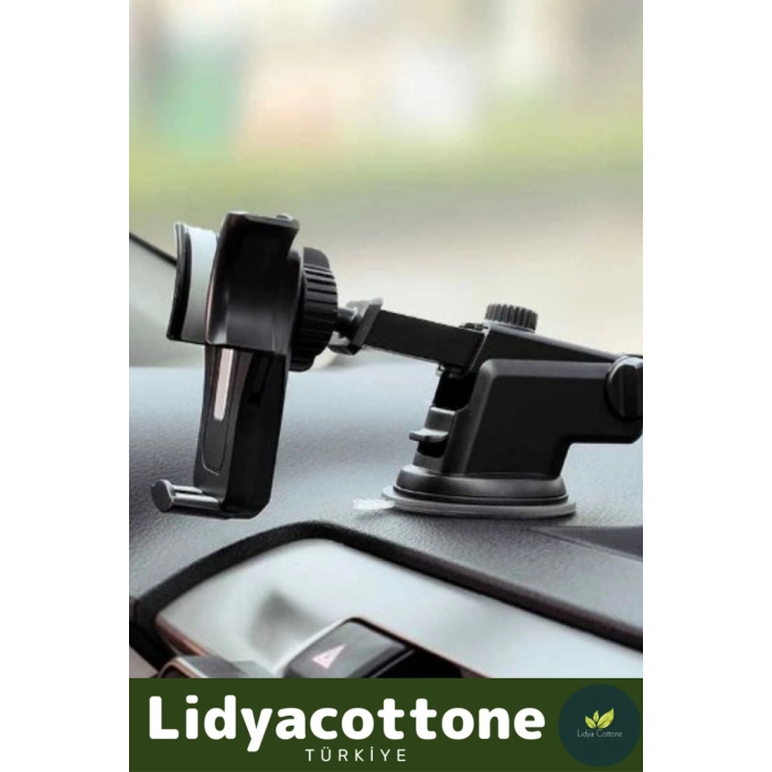 Teleskopik Telefon Tutucu Premium Dayanıklı Vantuzlu Sağlam Çok Fonksiyonlu 360 Derece Dönebilen