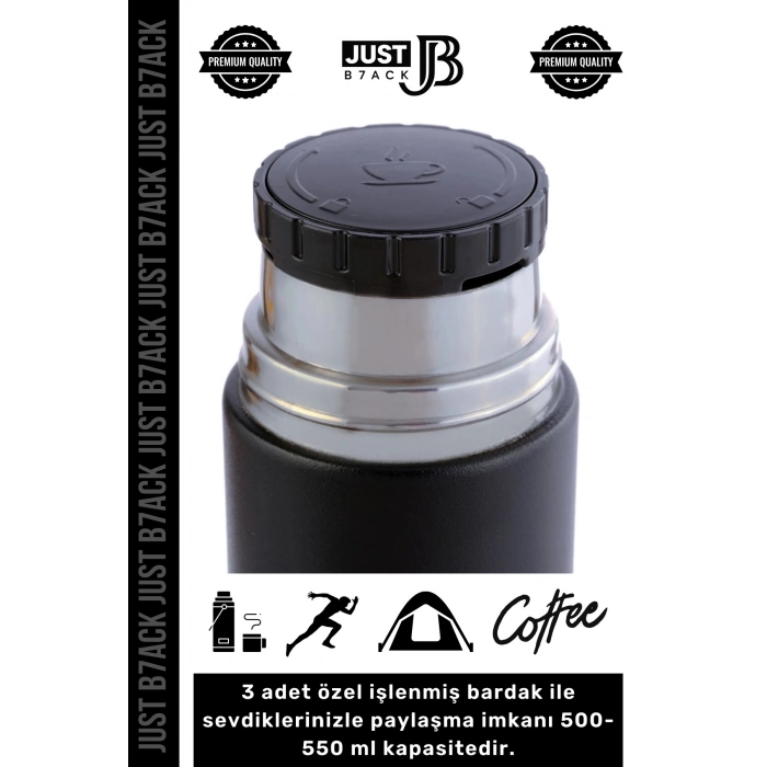 #Termos 3 Bardaklı Sıcak Soğuk Tutan Paslanmaz Çelik Vakumlu Çanta Hediyeli 550 ML Termos Set