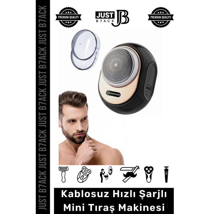 #TıraşMakinesi Seyahat Mini Taşınabilir Hızlı Şarjlı Güçlü Yuvarlak Etkili Kablosuz Tıraş Makinesi