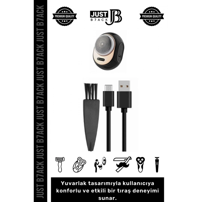 #TıraşMakinesi Seyahat Mini Taşınabilir Hızlı Şarjlı Güçlü Yuvarlak Etkili Kablosuz Tıraş Makinesi