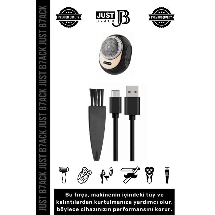 #TıraşMakinesi Seyahat Mini Taşınabilir Hızlı Şarjlı Güçlü Yuvarlak Etkili Kablosuz Tıraş Makinesi