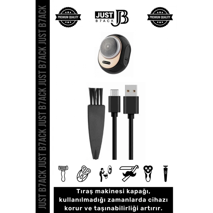 #TıraşMakinesi Seyahat Mini Taşınabilir Hızlı Şarjlı Güçlü Yuvarlak Etkili Kablosuz Tıraş Makinesi