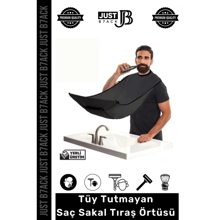 #TıraşÖrtüsü Tüy Tutmaz Aynaya Yapıştırma Vakum Aparatlı Evde Saç Sakal Kesme Tıraş Örtüsü - 1 Adet