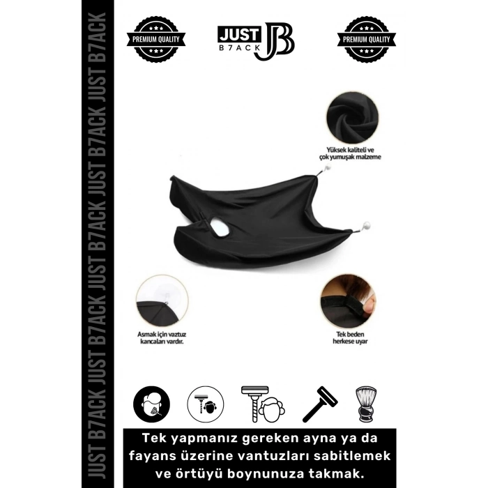 #TıraşÖrtüsü Tüy Tutmaz Aynaya Yapıştırma Vakum Aparatlı Evde Saç Sakal Kesme Tıraş Örtüsü - 1 Adet