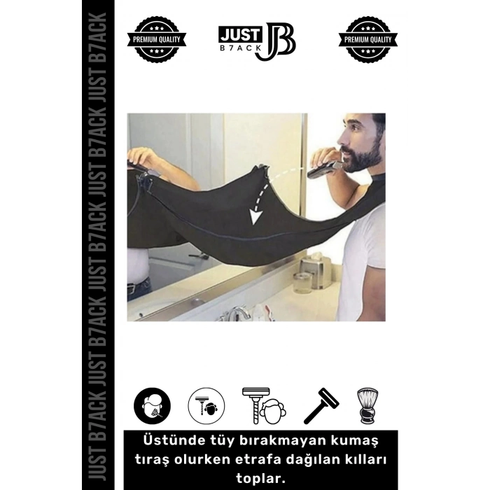 #TıraşÖrtüsü Tüy Tutmaz Aynaya Yapıştırma Vakum Aparatlı Evde Saç Sakal Kesme Tıraş Örtüsü - 1 Adet