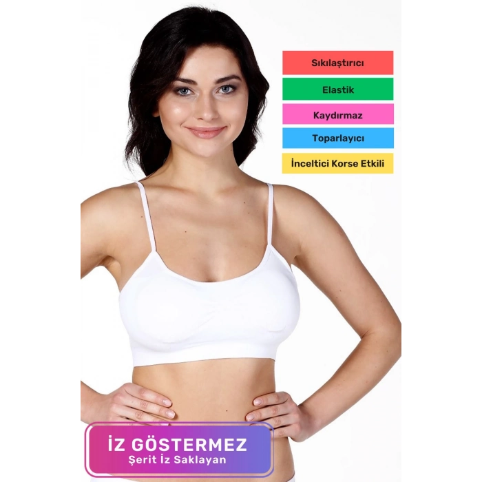 Yeni Sezon Toparlayıcı Nefes Alabilen Kumaş Zarif İç Göstermeyen İnce Askılı Sporcu Kadın Bustiyer