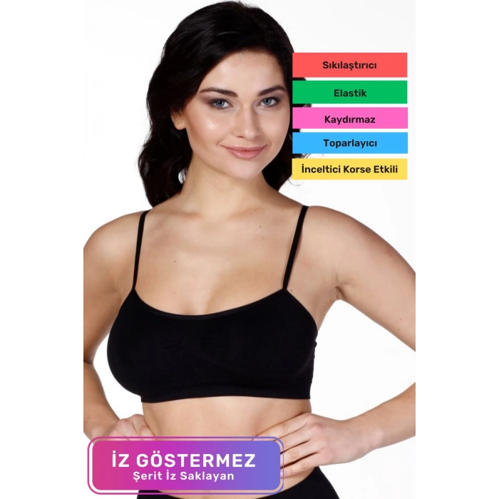 Yeni Sezon Toparlayıcı Nefes Alabilen Kumaş Zarif İç Göstermeyen İnce Askılı Sporcu Kadın Bustiyer